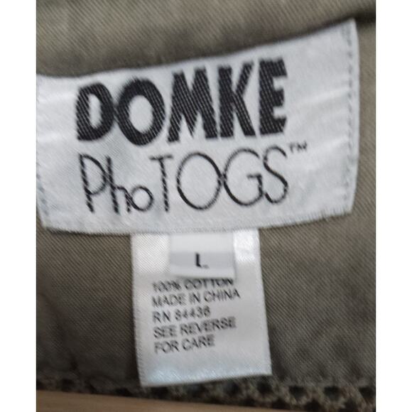 Vintage Domke Photogs Green Canvas Photography Safari Utility Vest Large EUC - Picture 10 of 10